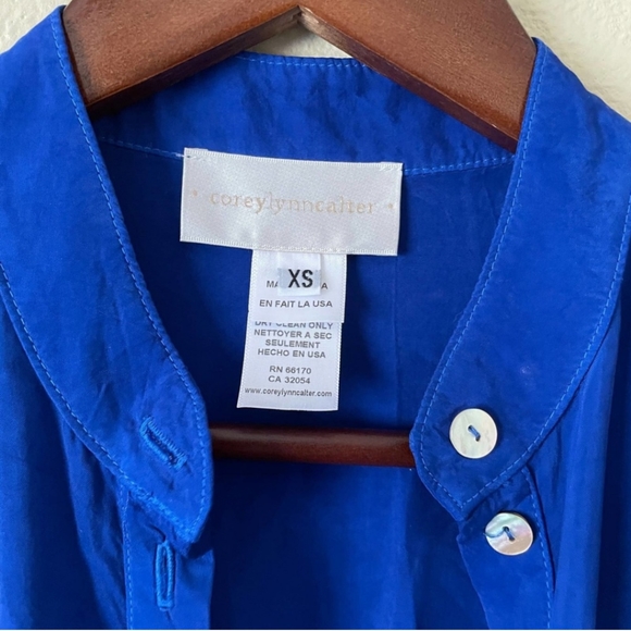 Anthropologie Corey Lynn Calter Ruffle Hem Midi Shirt Dress - Picture 5 of 11